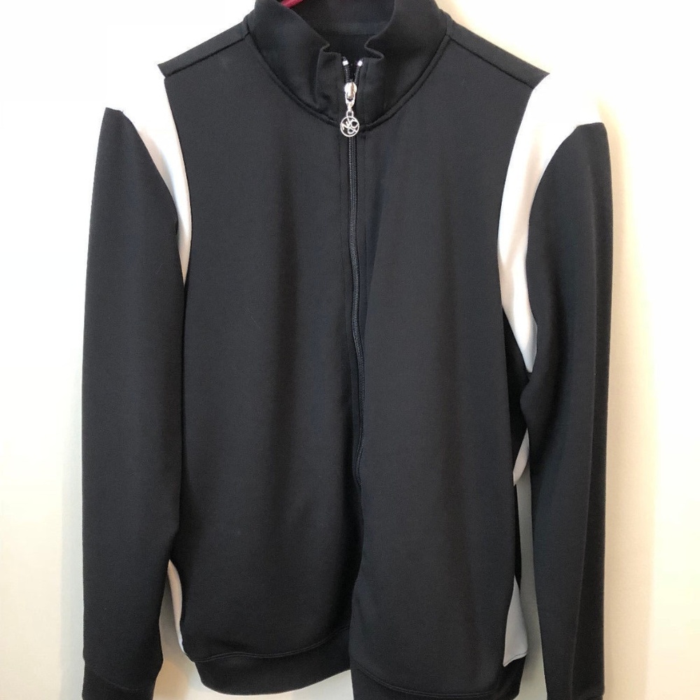 NY & Company Sport Black and White Athletic Jacket